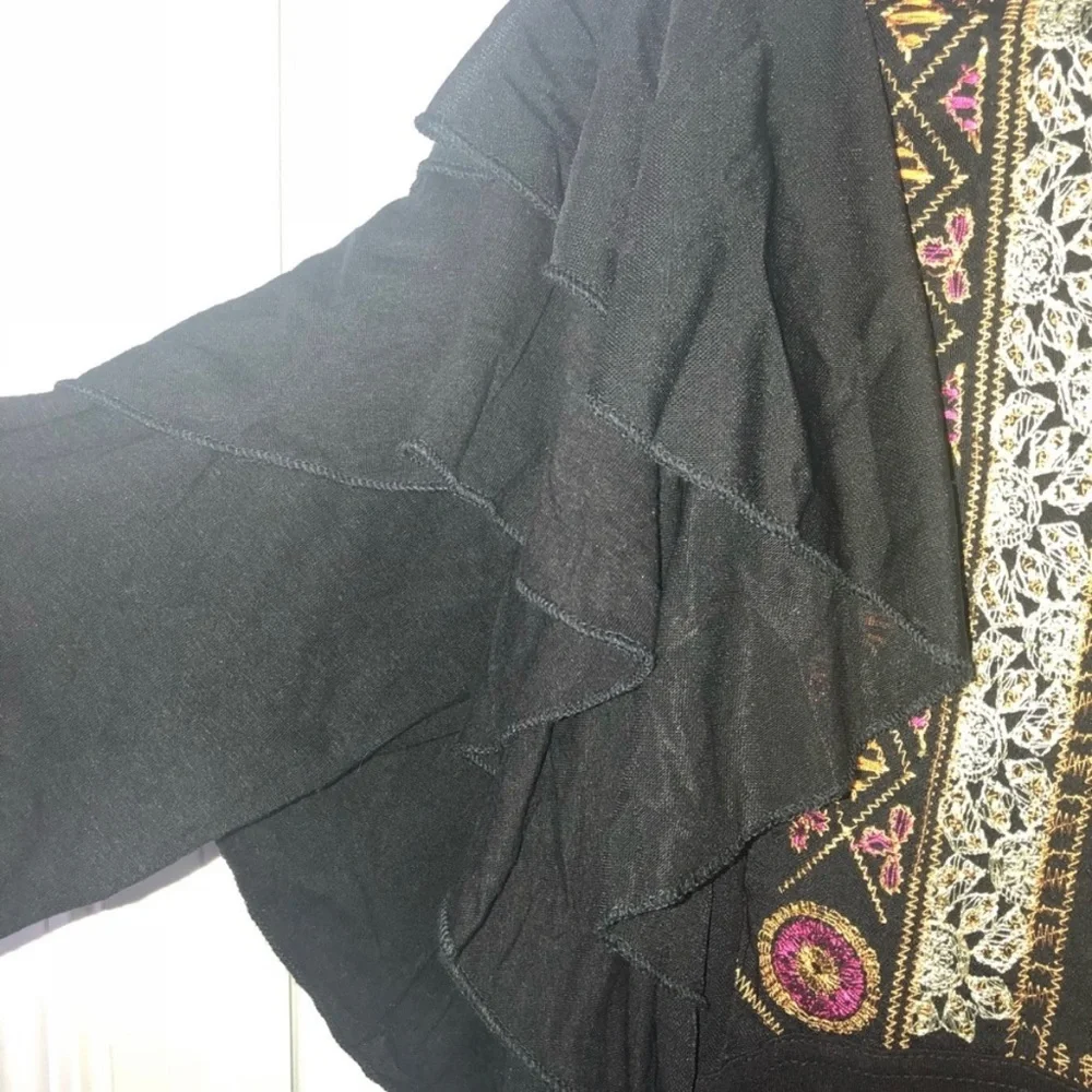 ✨ NWOT Free People Ruffled Boho Embroidered Top - Picture 7 of 7